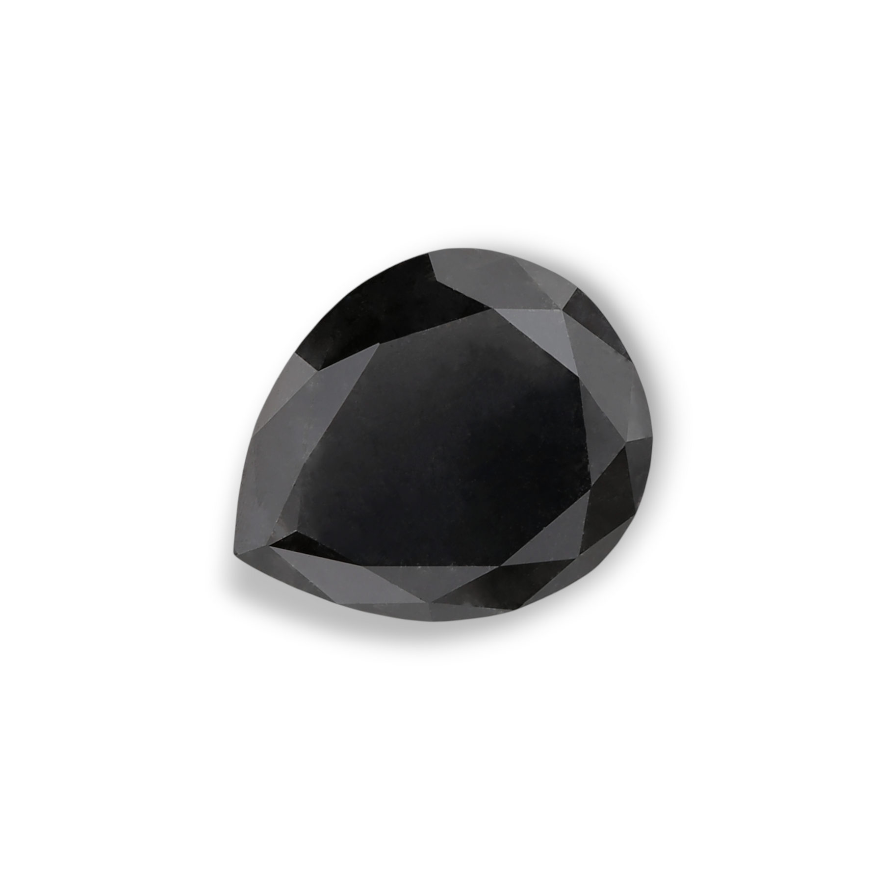 1.93 Carat Natural Black Pear Diamond GIA