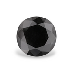 4.15 Carat Natural Black Round Diamond GIA