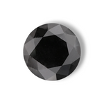 4.15 Carat Natural Black Round Diamond GIA