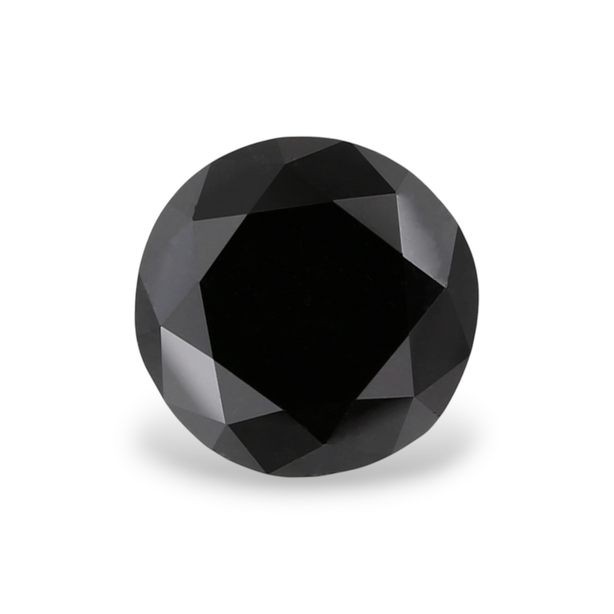 1.08 Carat Natural Black Round Diamond GIA