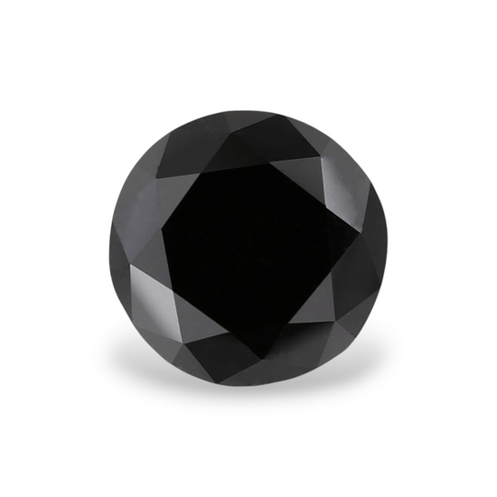 1.08 Carat Natural Black Round Diamond GIA