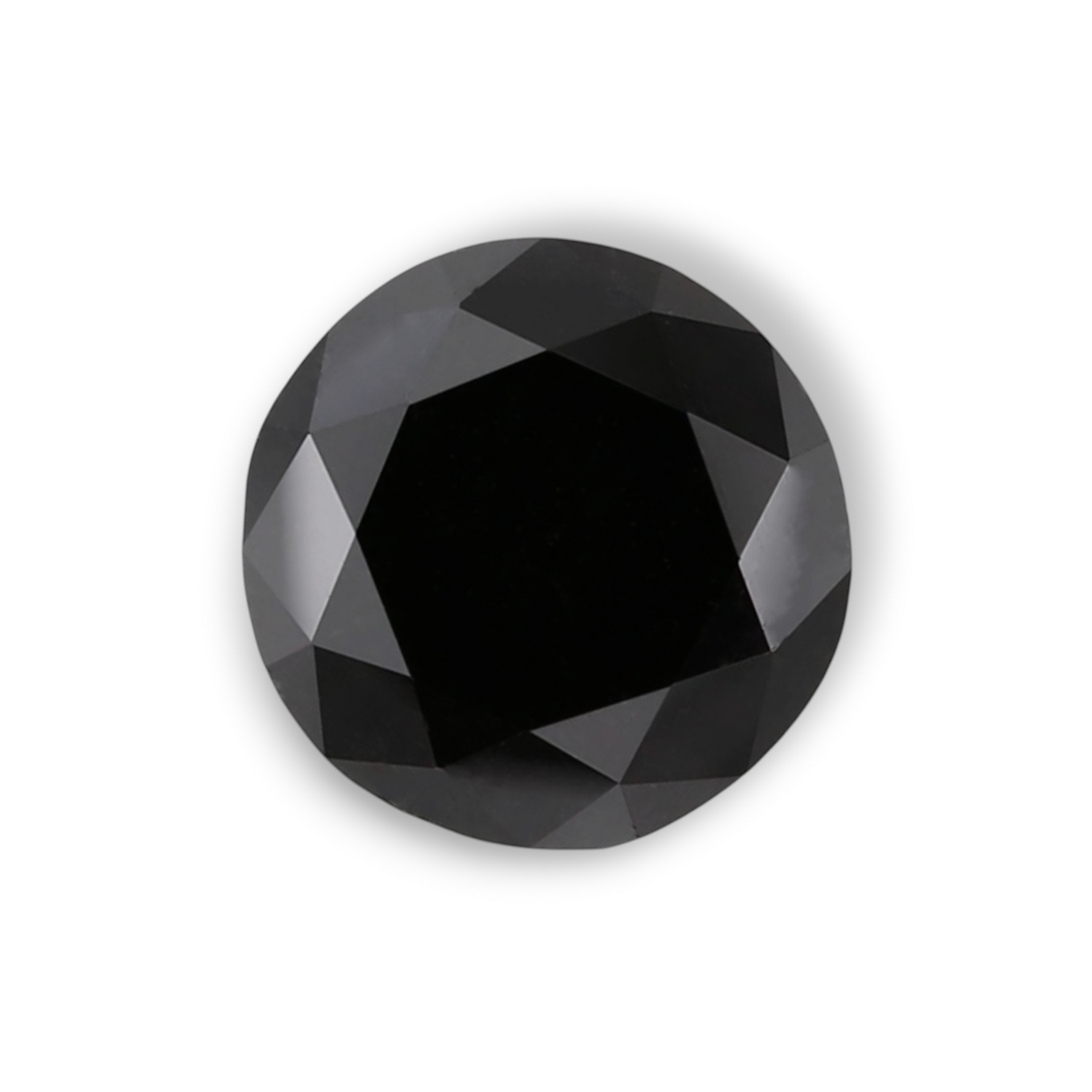 1.08 Carat Natural Black Round Diamond GIA