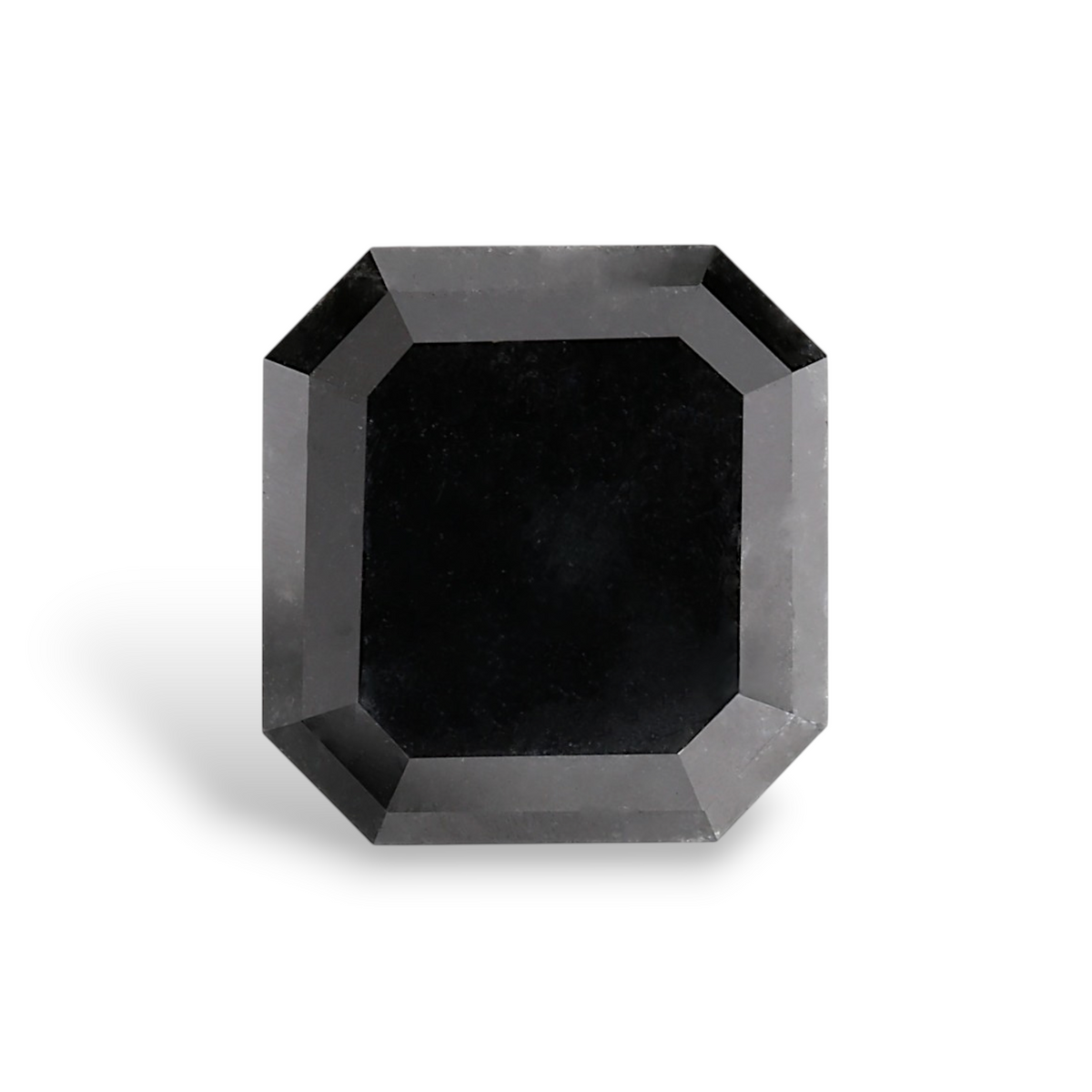 4.6 Carat Natural Black Sq emerald Diamond GIA