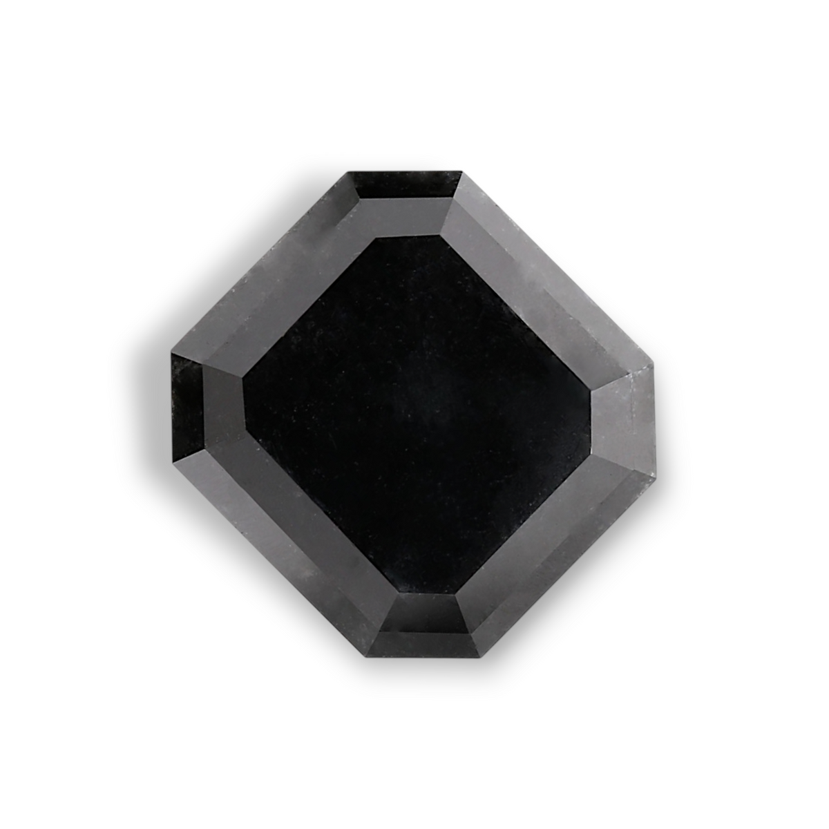 4.6 Carat Natural Black Sq emerald Diamond GIA