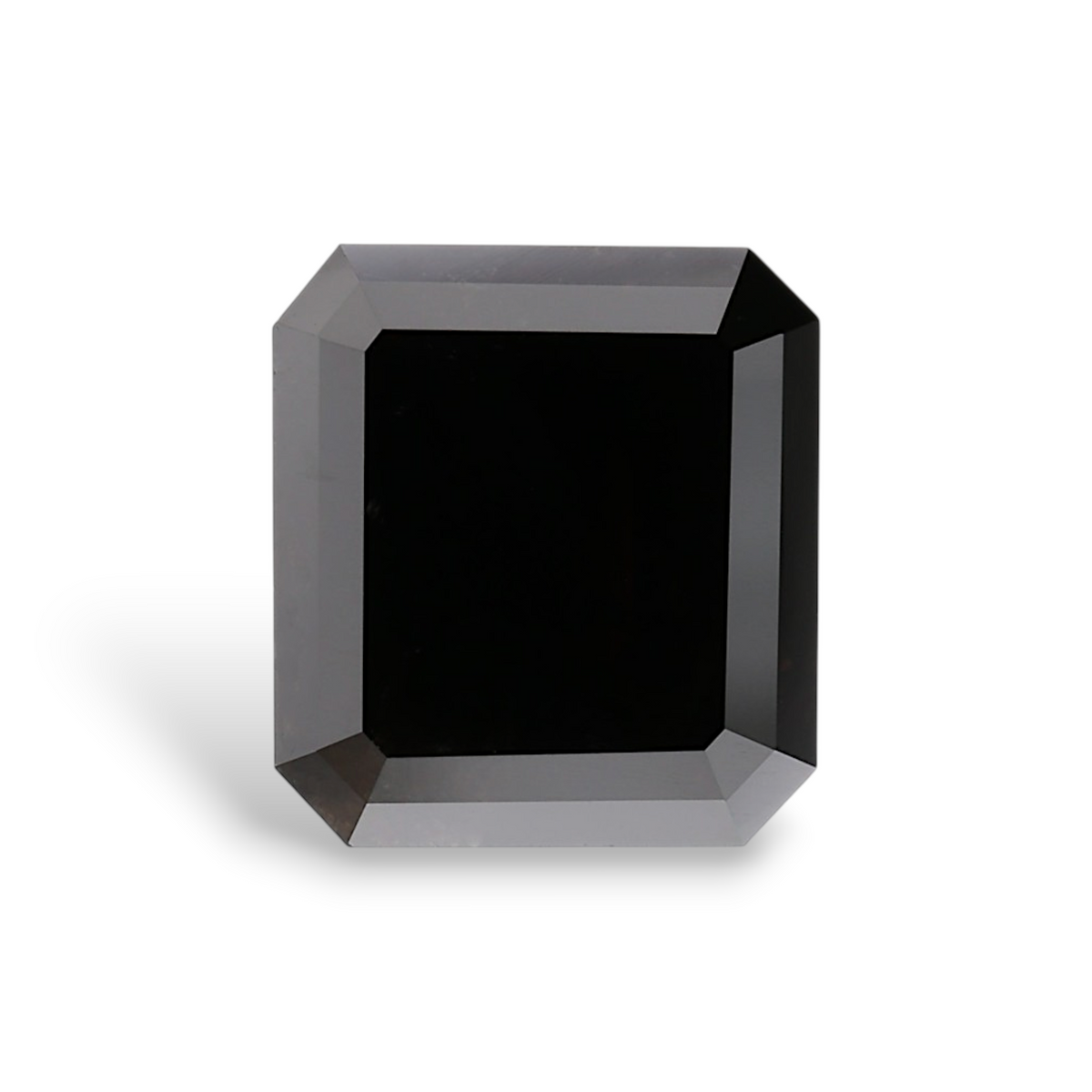 3.24 Carat Natural Black Sq emerald Diamond GIA