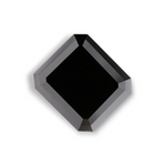 3.24 Carat Natural Black Sq emerald Diamond GIA