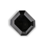 3.11 Carat Natural Black Sq emerald Diamond GIA