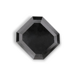 3.08 Carat Natural Black Sq emerald Diamond GIA
