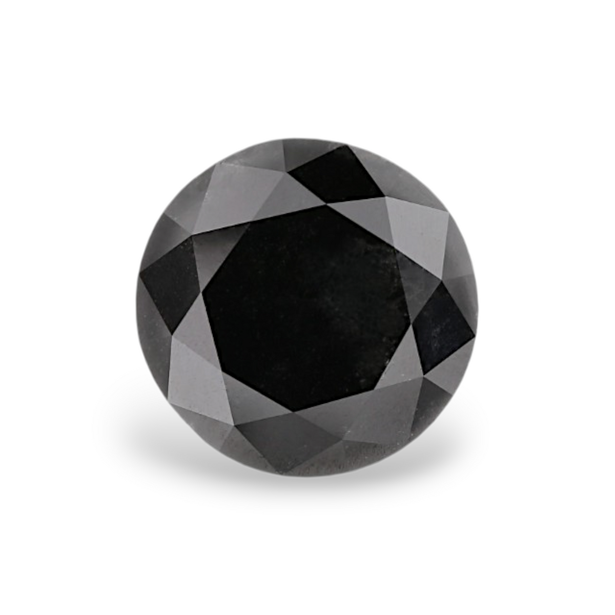 3.54 Carat Natural Black Round Diamond GIA
