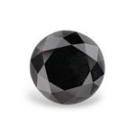 3.54 Carat Natural Black Round Diamond GIA
