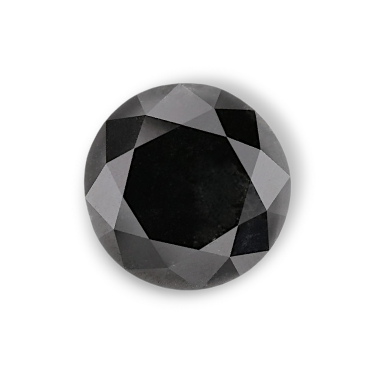3.54 Carat Natural Black Round Diamond GIA