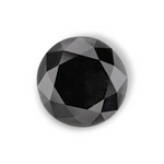 3.54 Carat Natural Black Round Diamond GIA