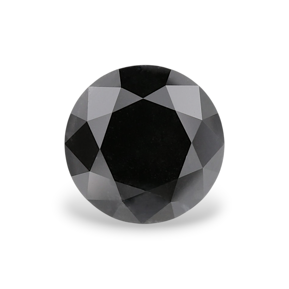 2.06 Carat Natural Black Round Diamond GIA