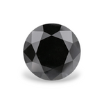 2.06 Carat Natural Black Round Diamond GIA
