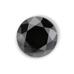 2.06 Carat Natural Black Round Diamond GIA