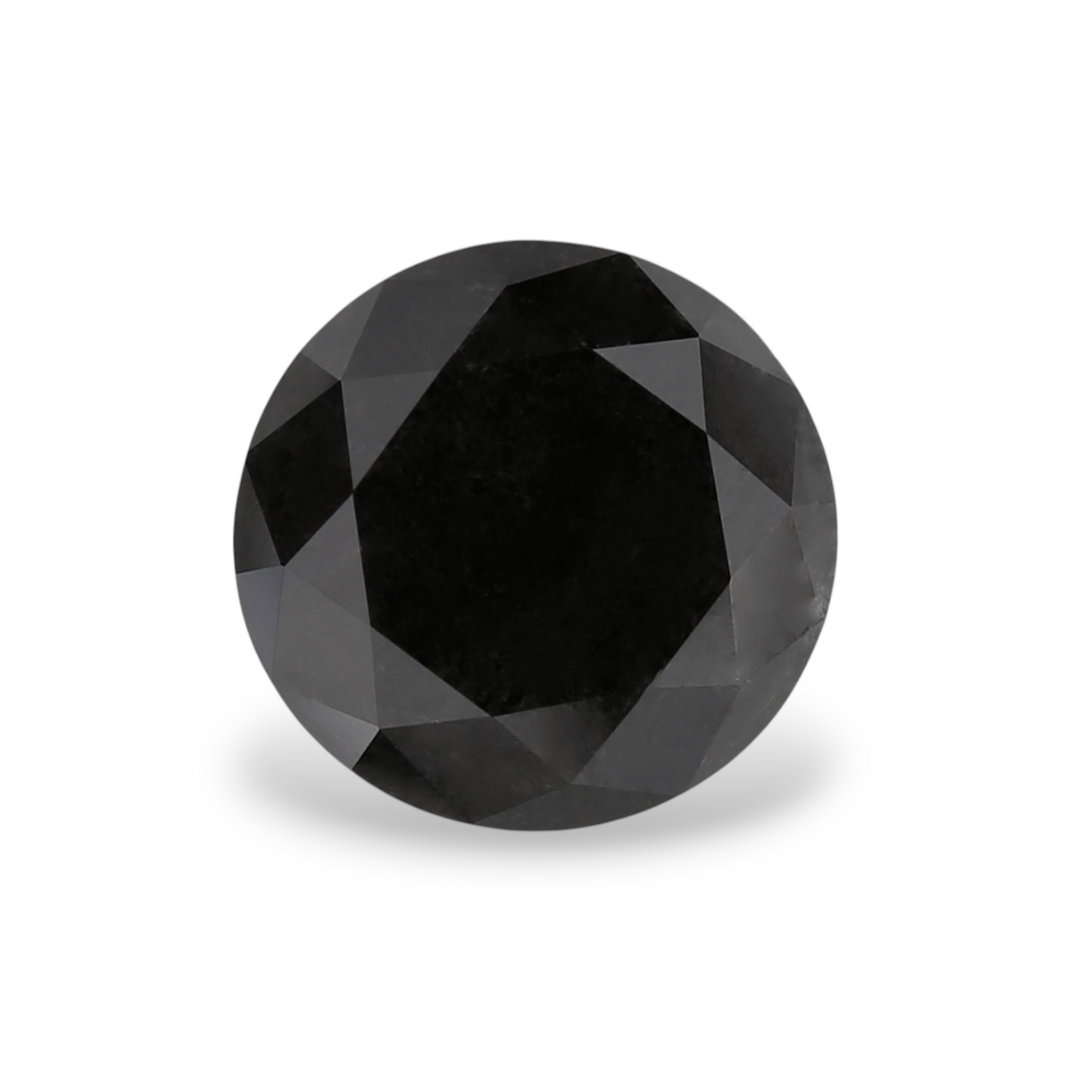 1.97 Carat Natural Black Round Diamond GIA