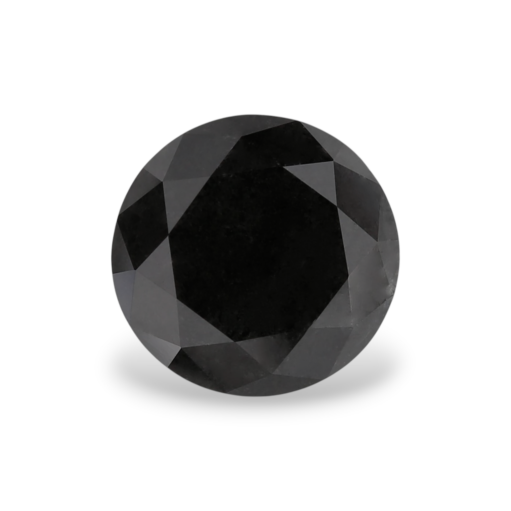 1.97 Carat Natural Black Round Diamond GIA