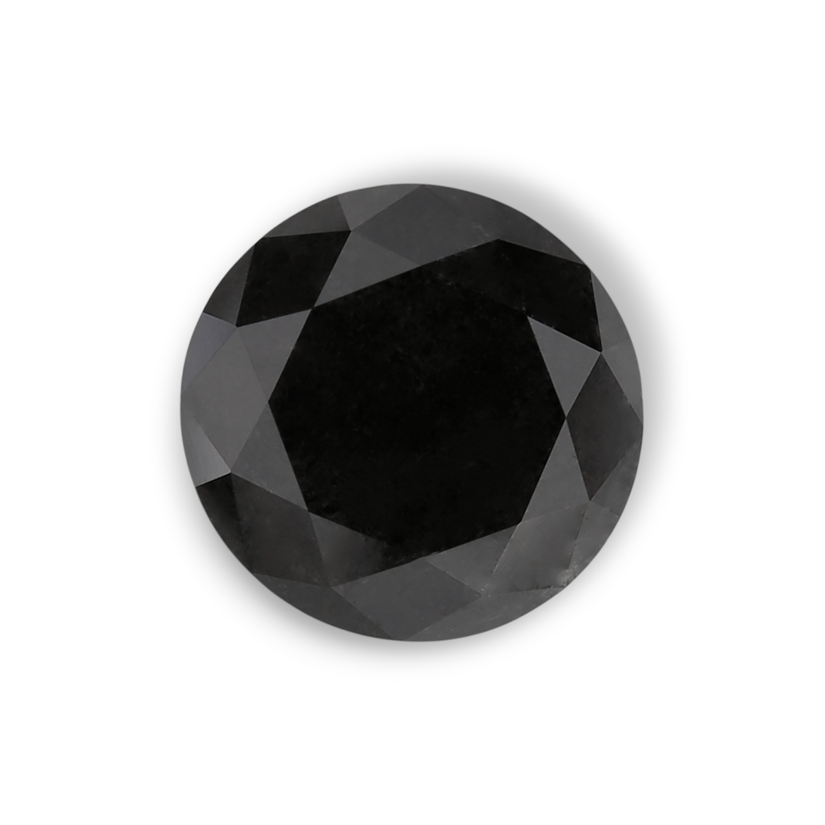 1.97 Carat Natural Black Round Diamond GIA