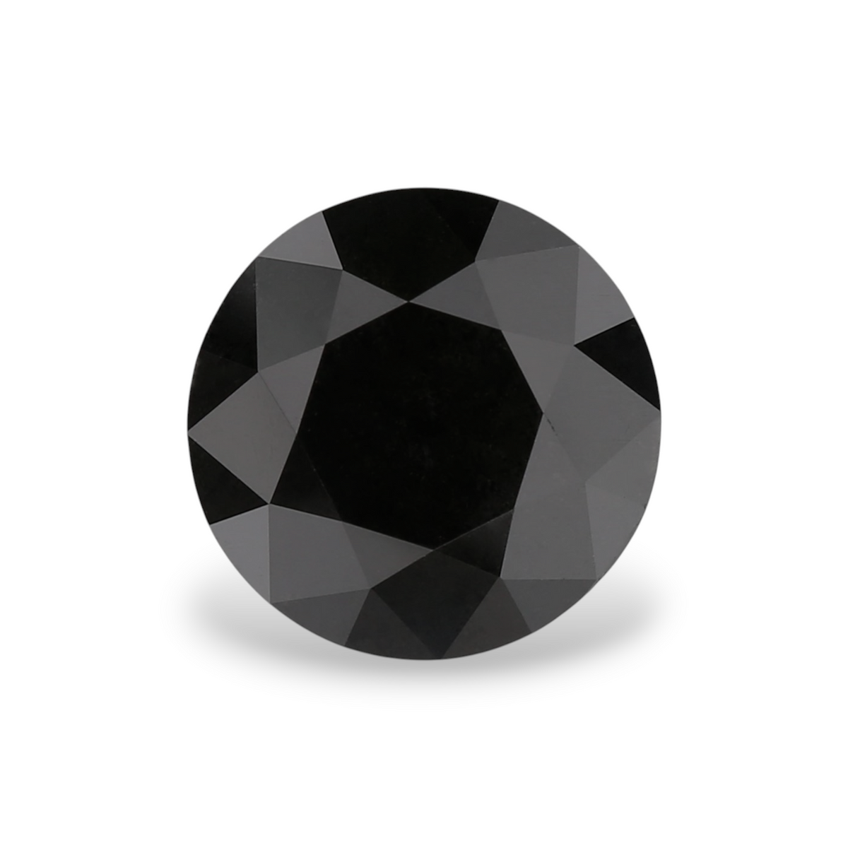 1.7 Carat Natural Black Round Diamond GIA