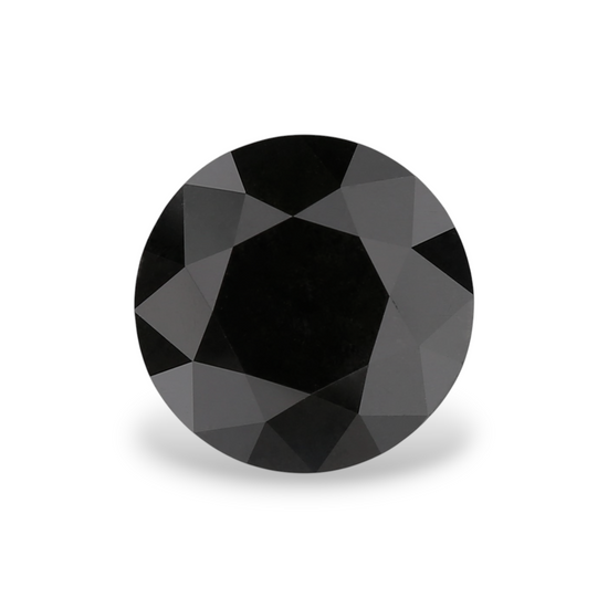 1.7 Carat Natural Black Round Diamond GIA