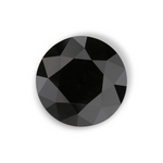 1.7 Carat Natural Black Round Diamond GIA
