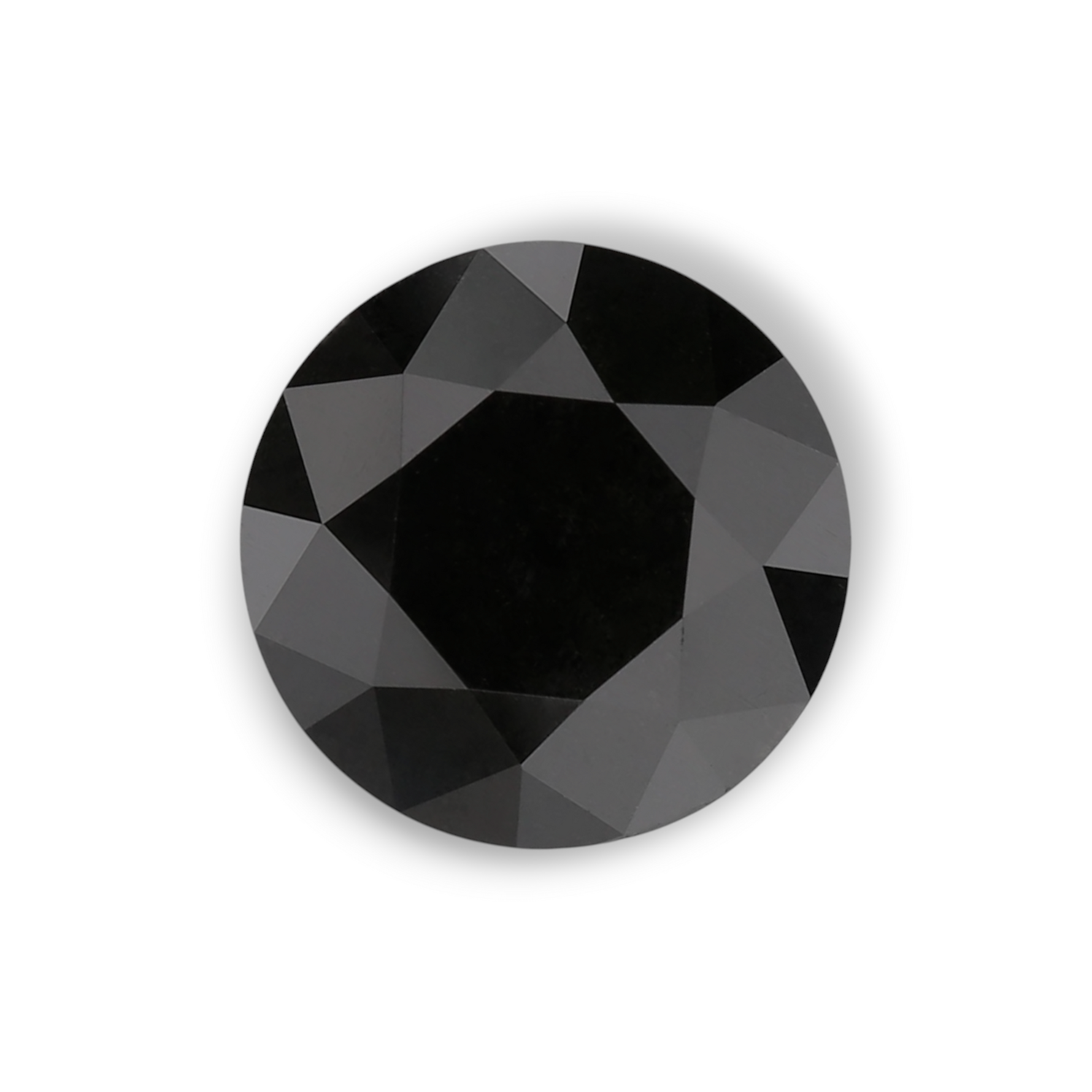 1.7 Carat Natural Black Round Diamond GIA