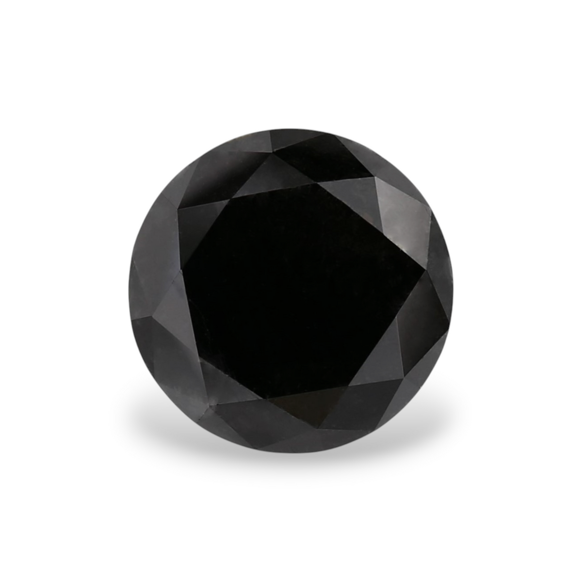 1.61 Carat Natural Black Round Diamond GIA