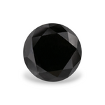 1.61 Carat Natural Black Round Diamond GIA