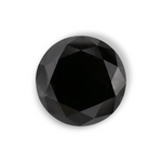 1.61 Carat Natural Black Round Diamond GIA