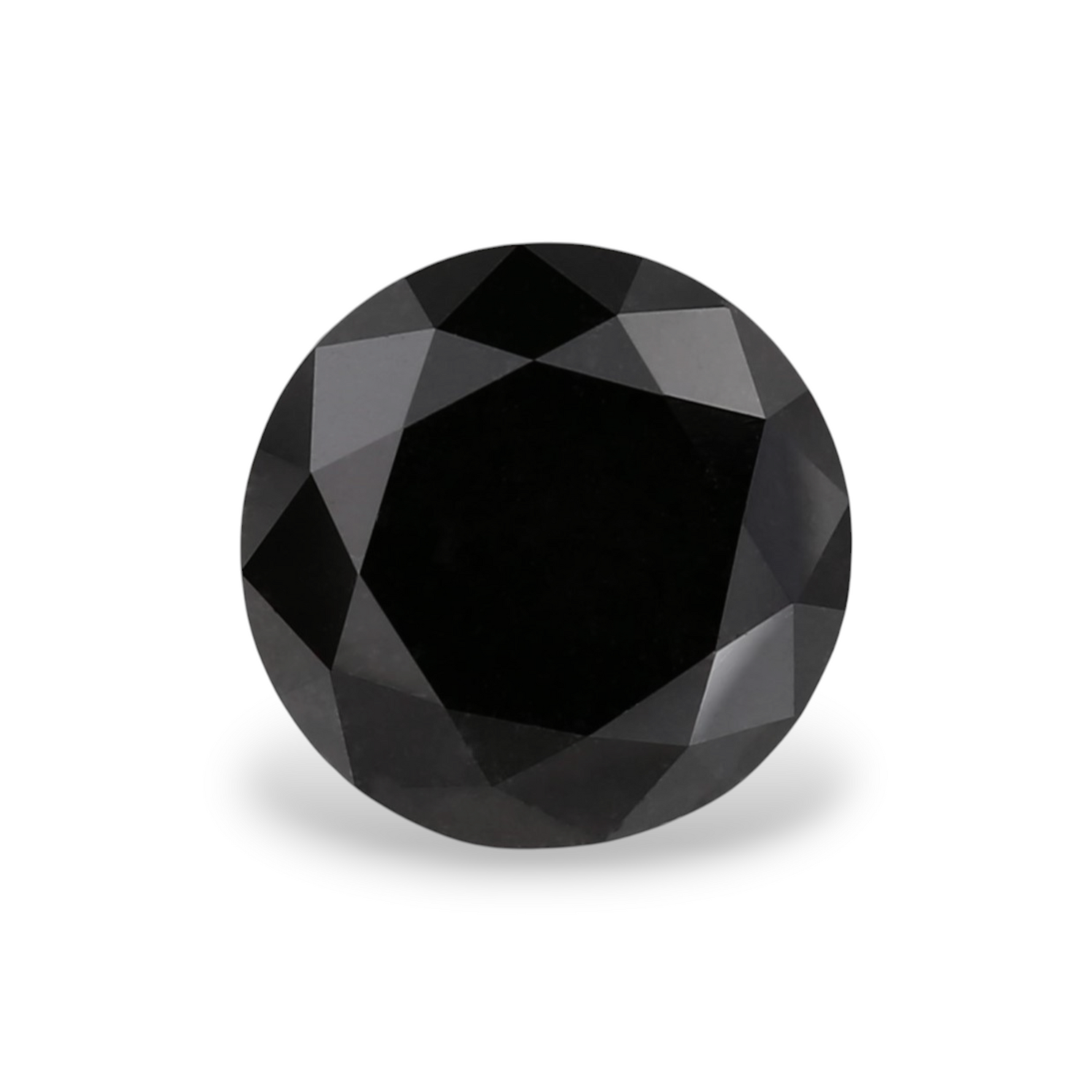 1.4 Carat Natural Black Round Diamond GIA