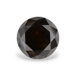 3.53 Carat Natural Black Round Diamond GIA
