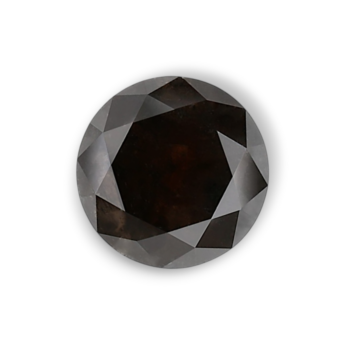 3.53 Carat Natural Black Round Diamond GIA