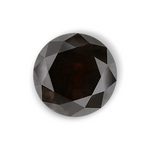 3.53 Carat Natural Black Round Diamond GIA