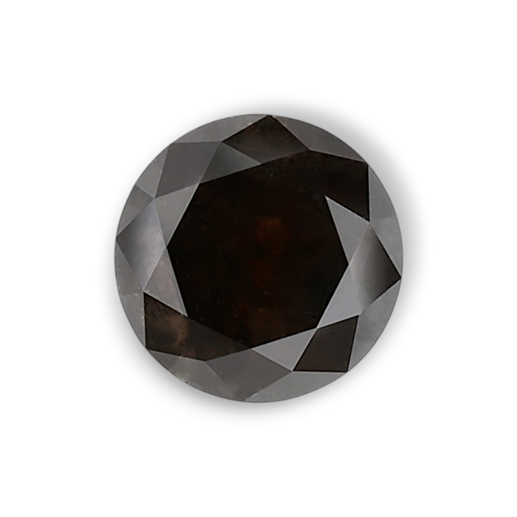 3.53 Carat Natural Black Round Diamond GIA