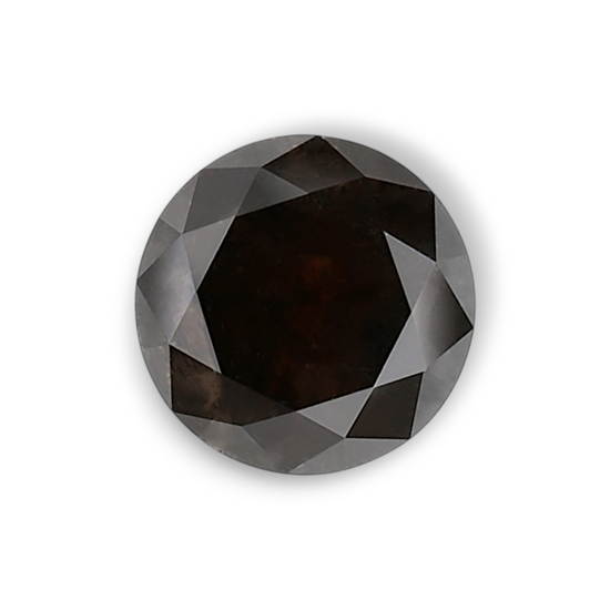 3.53 Carat Natural Black Round Diamond GIA