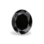 1.23 Carat Natural Black Oval Diamond GIA