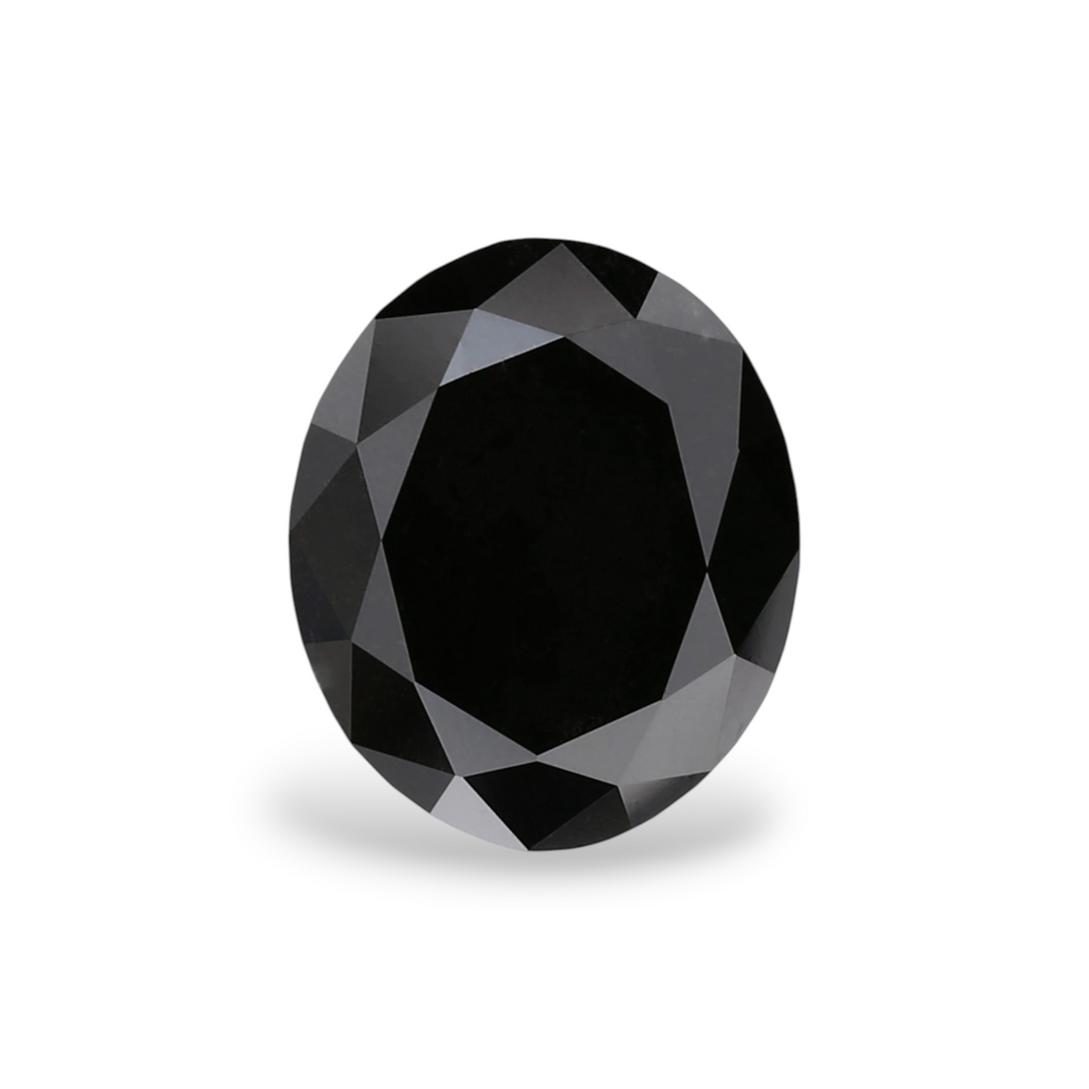 1.23 Carat Natural Black Oval Diamond GIA