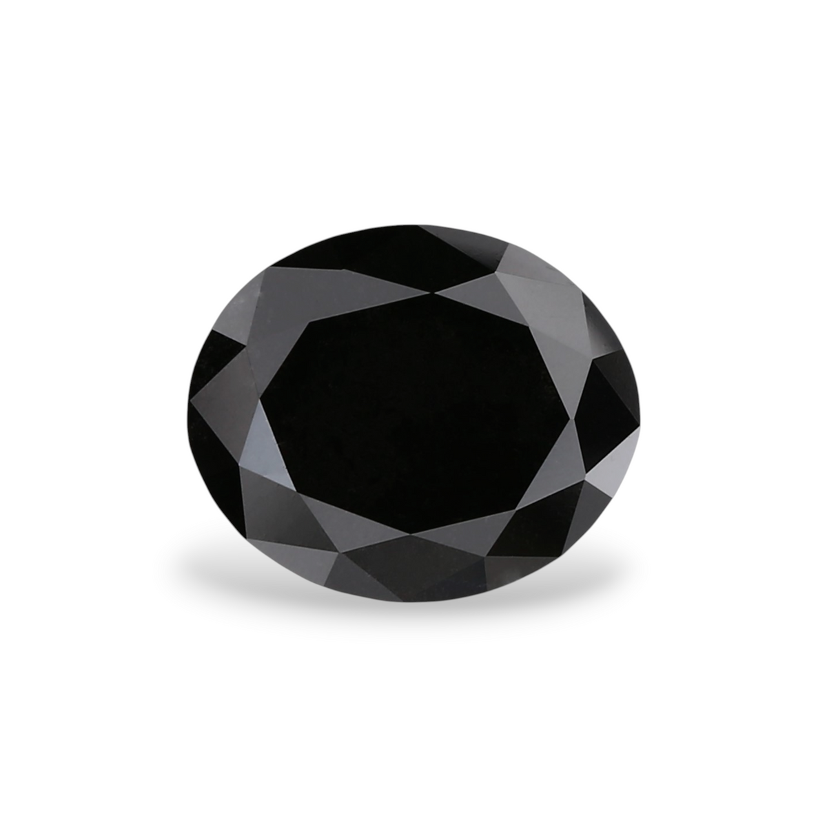 1.23 Carat Natural Black Oval Diamond GIA