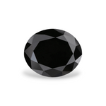 1.23 Carat Natural Black Oval Diamond GIA