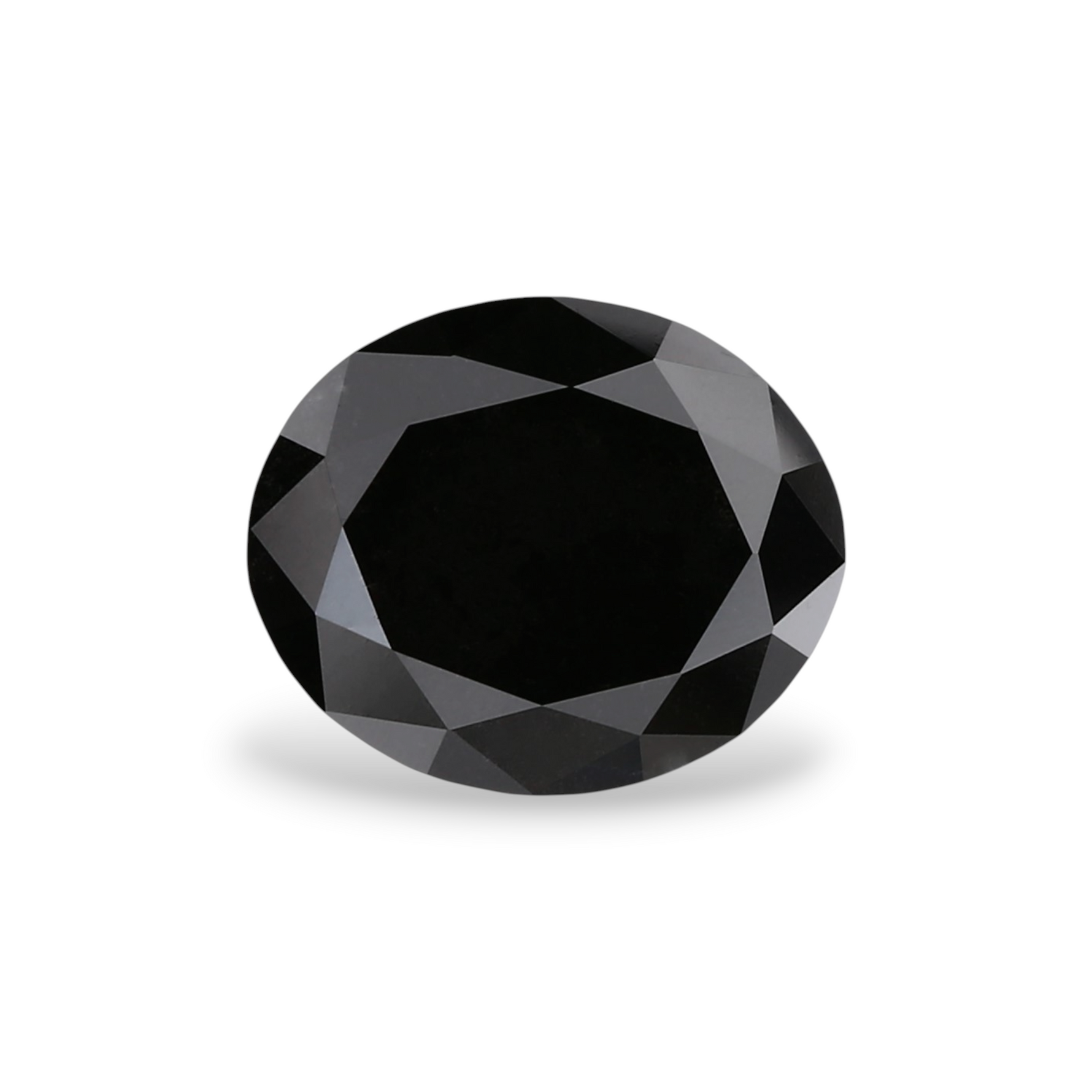 1.23 Carat Natural Black Oval Diamond GIA