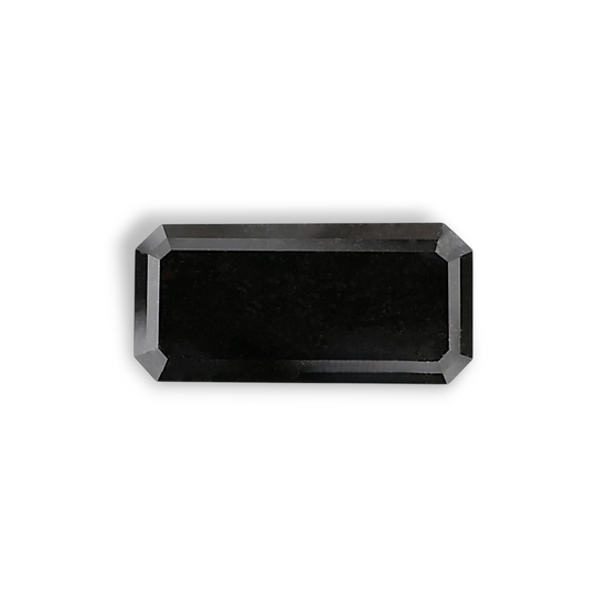 3.47 Carat Natural Black Emerald Diamond GIA