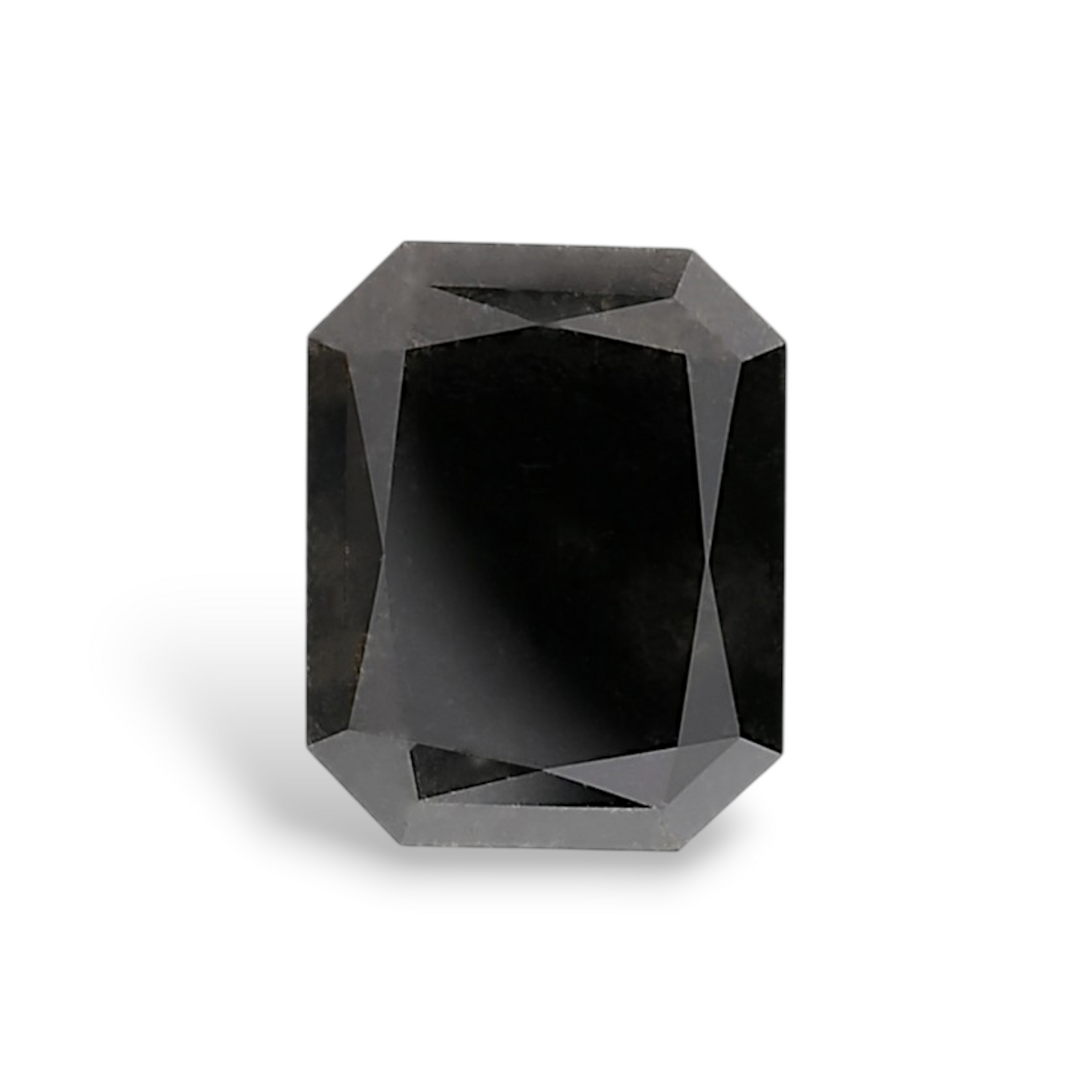2.64 Carat Natural Black Radiant Diamond GIA