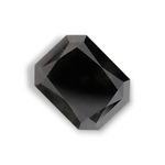 2.64 Carat Natural Black Radiant Diamond GIA