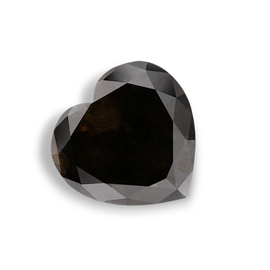 3.65 Carat Natural Black Heart Diamond GIA