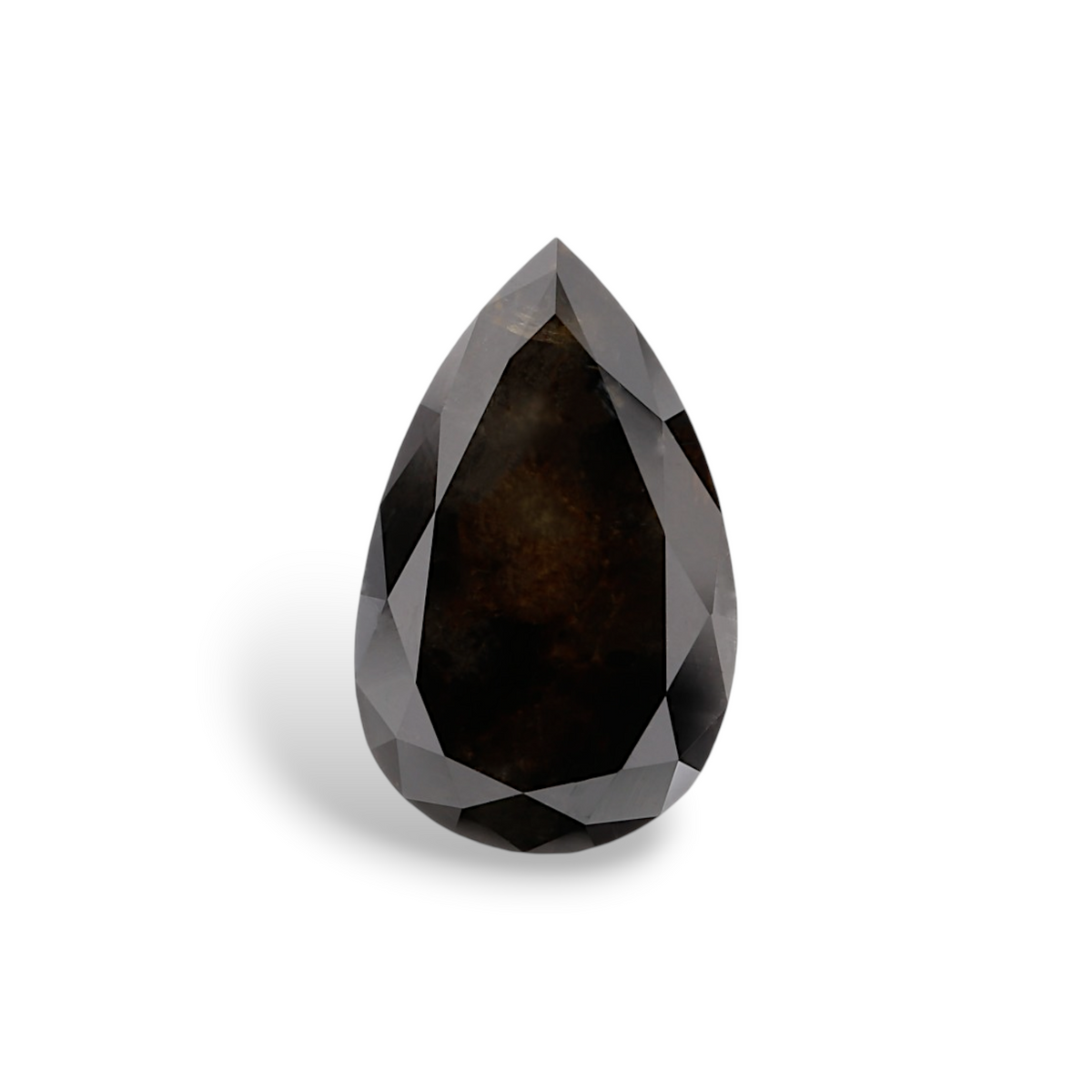 3.6 Carat Natural Black Pear Diamond GIA