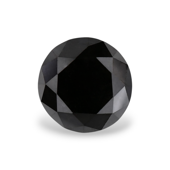 1.17 Carat Natural Black Round Diamond GIA