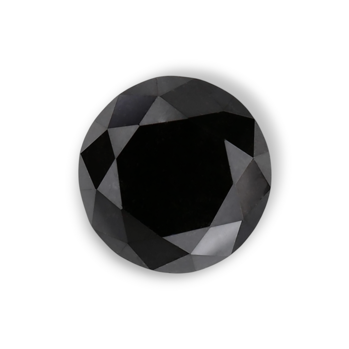 1.17 Carat Natural Black Round Diamond GIA