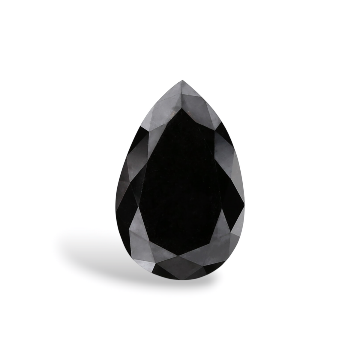 1.37 Carat Natural Black Pear Diamond GIA