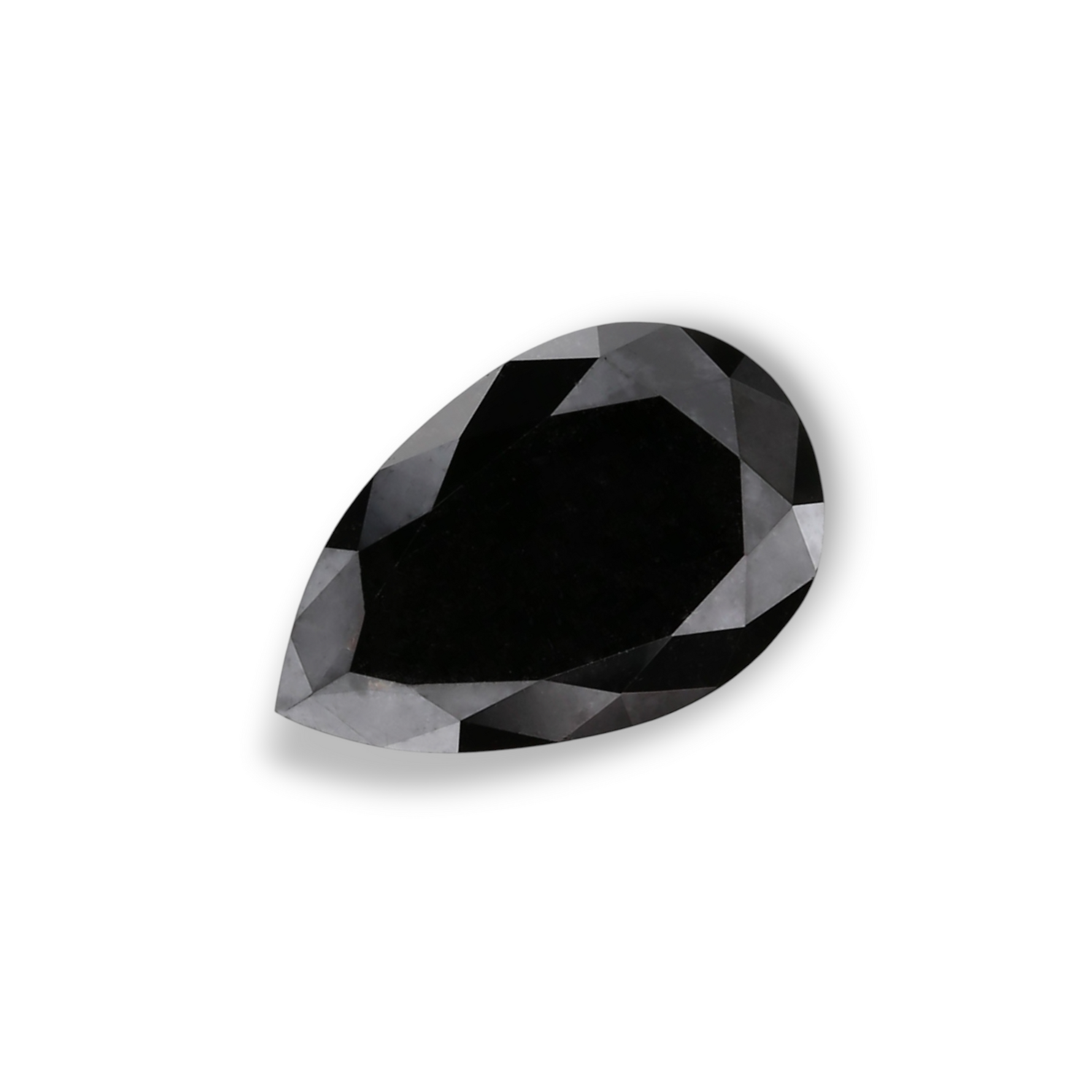 1.37 Carat Natural Black Pear Diamond GIA