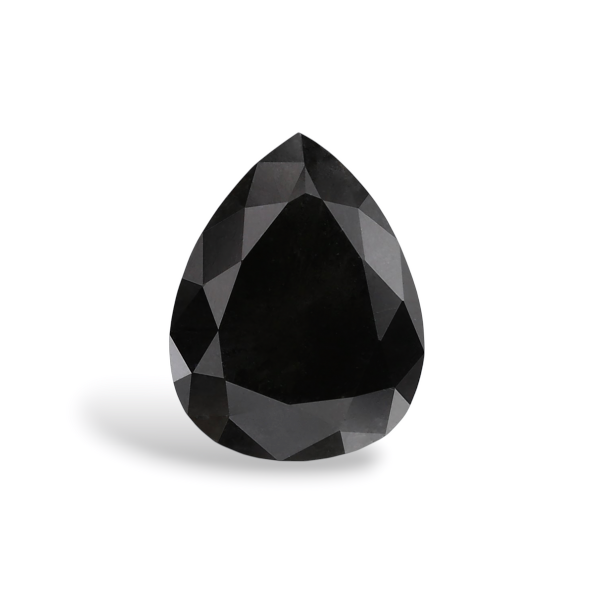 1.36 Carat Natural Black Pear Diamond GIA